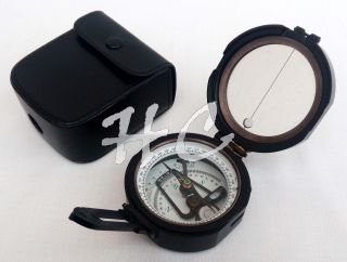 100 Brass Brunton Antique Pocket Transit Compass With Letaher Case
