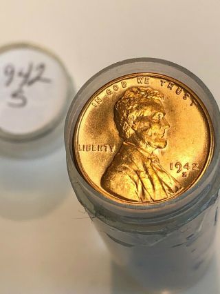 1942 S Very Very Rare Bu,  Uncirculated Lincoln Wheat Cent Roll