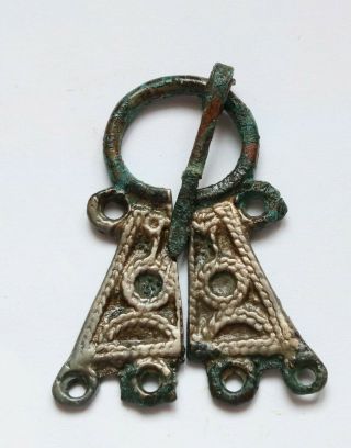 Authentic Medieval Viking Bronze Penannular Omega Brooch - 8th - 10th Cent.  A.  D.  (8)
