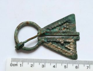 AUTHENTIC MEDIEVAL VIKING BRONZE PENANNULAR OMEGA BROOCH - 8th - 10th cent.  A.  D.  (7) 4