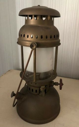 Antique VINTAGE OPTIMUS 1200 KEROSENE LANTERN Sweden Frosted Glass Shade Globe 6