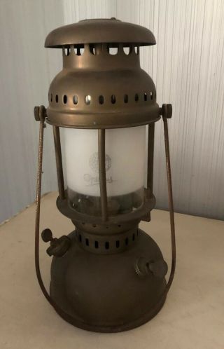 Antique VINTAGE OPTIMUS 1200 KEROSENE LANTERN Sweden Frosted Glass Shade Globe 7