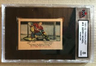 Ksa 8 Nmm 1951 - 52 Parkhurst Gerry Mcneil Rookie Hockey Card - Extremely Rare