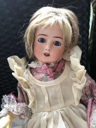 Antique French Limoges Bisque Head Doll Composition 19” Tall