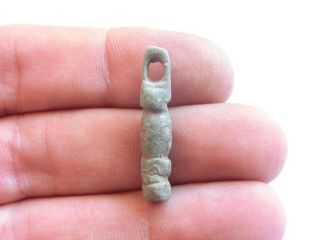 Iron Age Hallstatt Culture Ancient Celtic Bronze Druid Amulet Stylized Phallus