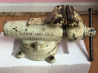 Vintage Wilton Bullet Vise No.  3 Chicago With Swivel Base
