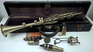 Vintage Metal Clarinet Robert Durand Paris Et Cil Not Case Accesories