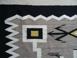 NAVAJO STORM RUG VINTAGE BLANKET WEAVING 82 