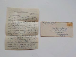 Wwii Letter 1941 General Macarthur Fort Mills Philippine Islands Corregidor Ww2