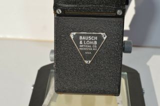 VINTAGE 1940S ' BAUSCH & LOMB STEREO MICROSCOPE TB4092 WOOD CASE 6