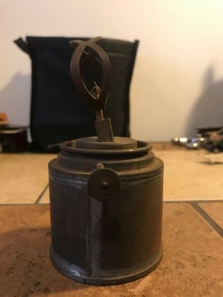 Antique Perko Perkins Marine Railroad Lantern Burner Fuel Pot Not Kerosene 2