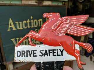 Vintage Metal Pegasus Drive Safely License Plate Topper 2