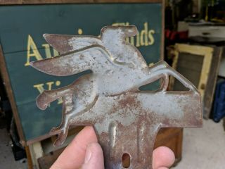 Vintage Metal Pegasus Drive Safely License Plate Topper 4