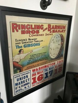 Antique Carnival / Circus Poster Washington Dc (ringling And Barnum)
