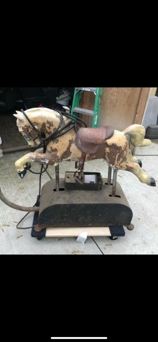 Vintage 1950’s Coin Operated Electric Kids Horse Pony Ride