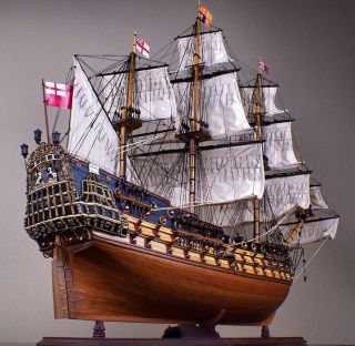 Hms Prince 42 " Model Wood Ship British Navy Wooden Tall Ship Sailing Boat