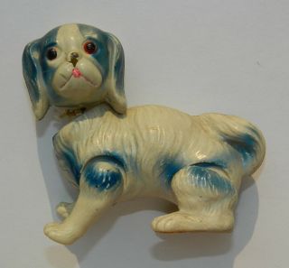 Vintage & Rare Jointed Dog Celluloid Figurine Doll Toy Japan 40 