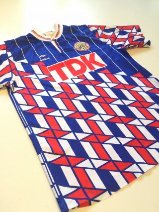 Amsterdam Ajax Away 1989 - 90 TDK Umbro Rare Vintage Football Shirt 4