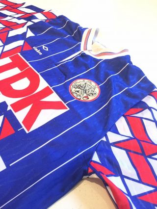Amsterdam Ajax Away 1989 - 90 TDK Umbro Rare Vintage Football Shirt 5