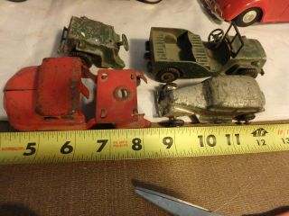 Vintage Toy Vehicle Bundle - - Tootsietoy Jeeps,  Ribber & Steel