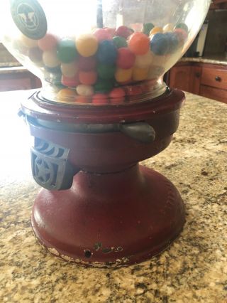 Unique,  Vintage Columbus Vending Company Gum Ball Machine Penny Coin Operated 4