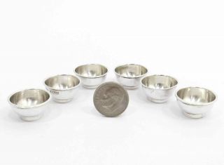 6 Miniature Sterling Silver Serving Bowls Td&s Thomas Ducrow & Sons England