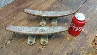 Antique 12  Bronze Ship/boat Cleats.  13 Lbs.  Great Entry Door Handles.