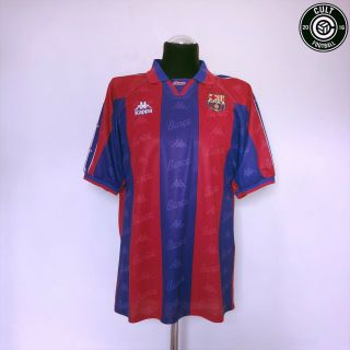 RONALDO 9 Barcelona Vintage Kappa Home Football Shirt Jersey 1996/97 (XL) R9 2