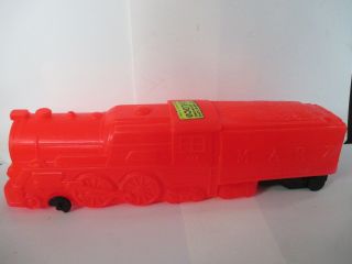 Vintage Blow Mold Whistling Changing Loco Train Engine Marx Rr