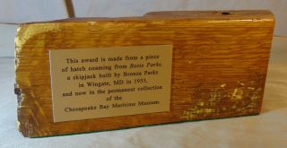 Section Of 1955 Rosie Parks Chesapeake Bay Skipjack Boat Wingate,  Md Ship Relic