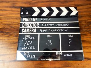 RARE Vintage 1980s Production Glass Clapper Board Seymour Heller Terry Clarkston 7