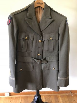 Wwii Us Army Corps Of Engineers Class A Jacket With Bullion Cbi Patch
