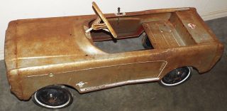 Vintage 1960s Mustang Rally Pak Amf Junior Metal Pedal Car 39 " Long