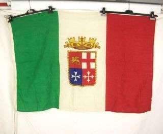 Post Ww2 1950 Italy Italian Navy Marina Militare Italiana Obsolete Flag 80x115 C