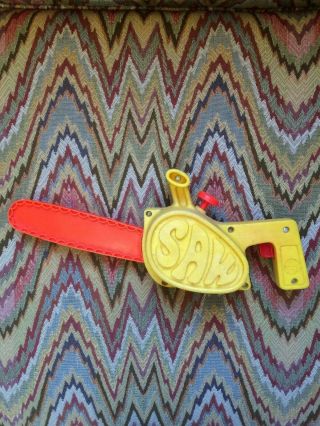 Vintage Mattel Tuff Stuff Plastic Toy Chainsaw 1972 - - Rare