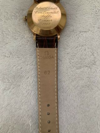 Vintage Omega Rose Gold Wrist Watch engraved 1962 12