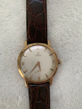 Vintage Omega Rose Gold Wrist Watch engraved 1962 2