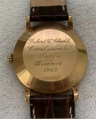 Vintage Omega Rose Gold Wrist Watch engraved 1962 3