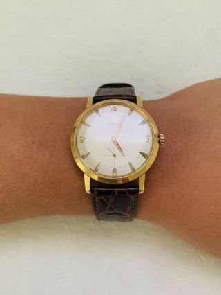Vintage Omega Rose Gold Wrist Watch engraved 1962 4