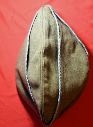 Vintage WWII U.  S Army light blue piping wool GARRISON CAP HAT military uniform 3