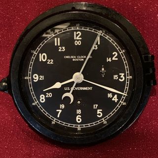 Vintage Chelsea Clock Co Boston Maritime U S Government Ship’s Clock Running