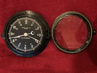 Vintage CHELSEA Clock Co Boston Maritime U S Government Ship’s Clock RUNNING 4