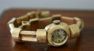 14k Altair Watch Vintage Gold Wristwatch Women 
