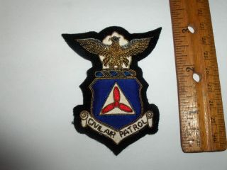 Wwii Ww2 Era Civil Air Patrol Cap Usaf Gold Bullion Patch