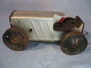 Antique Unmarked Tin Windup Race Car