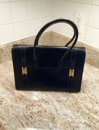 Vintage Hermes Drag Bag - Black Box Gold Hardware