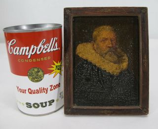 Antique 1600 ' s 17th C Old Master ' s Oil on Copper Painting Portrait Gentleman yqz 5