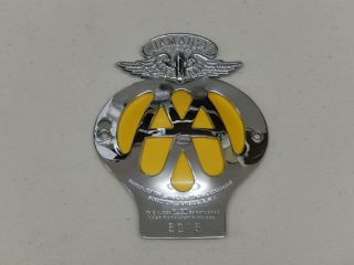 Vintage Aa Automobile Associate Jamaica Number 5915 Car Badge Auto Emblem