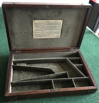 Antique Case For A Colt 1860 Army Percussion Revolver Gun.