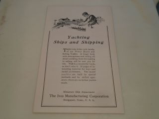 1910 Ives Toys 4 Page Brochure On Toy Boats